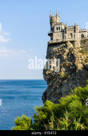 Das bekannte Schloss Schwalbennest in der Nähe von Yalta. Krim, Russland Stockfoto