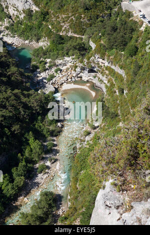 Der Verdon-Schluchten, gesehen aus der Sicht des "erhabenen Place". Les gorges du Verdon Vues Depuis le 'Point Sublime". Stockfoto