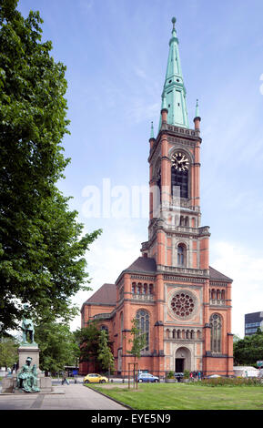 Evangelische Kirche des Heiligen Johannes, Johanneskirche aus dem Jahr 1881, Düsseldorf, Rheinland, Nordrhein-Westfalen, Deutschland Stockfoto