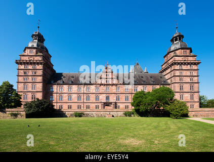 Schloss Johannisburg, Burg, Ostseite, Aschaffenburg, Unterfranken, Franken, Bayern, Deutschland Stockfoto