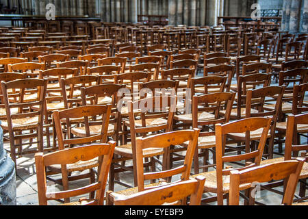 Stühle Rouen Kathedrale, Frankreich Stockfoto