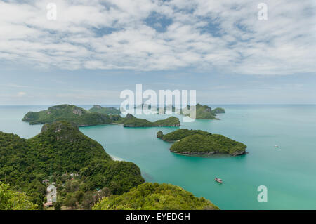 Blick Punkt des Ang Thong Nationalpark Inseln, Thailand Stockfoto