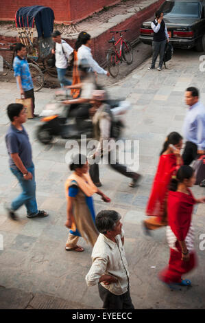 Überfüllten Thamel Durbar Square; Kathmandu, Nepal Stockfoto