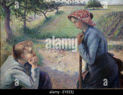 Camille Pissarro (1830-1903). Französischer Maler. Zwei junge Bäuerinnen, 1891-92. Öl auf Leinwand. Stockfoto