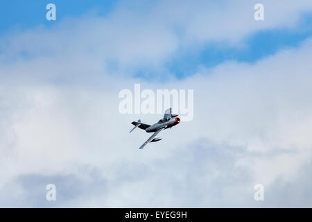 Mikojan-Gurewitsch MiG-15 - eines der ersten erfolgreichen Pfeilflügel-Strahljäger und erreicht Ruhm in den Himmel über Korea, wher Stockfoto