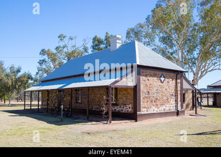 Alice Springs Telegraph Station Historical Reserve an einem klaren sonnigen Tag im Northern Territory, Australien Stockfoto