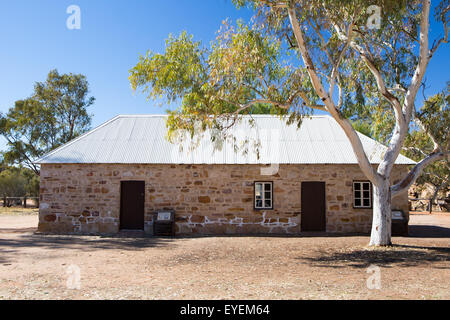 Alice Springs Telegraph Station Historical Reserve an einem klaren sonnigen Tag im Northern Territory, Australien Stockfoto