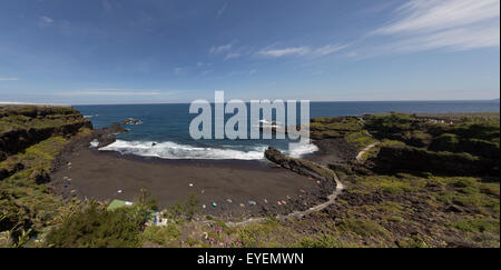 Strand Panorama - Meer-Panorama, Bollullo Strand, Teneriffa, Spanien Stockfoto