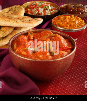 INDISCHE CHICKEN JALFREZI CURRY ESSEN Stockfoto