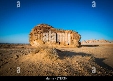 Vorislamische archäologische Stätte; Madain Saleh, Saudi-Arabien Stockfoto
