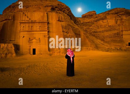 Vorislamische archäologische Stätte; Madain Saleh, Saudi-Arabien Stockfoto