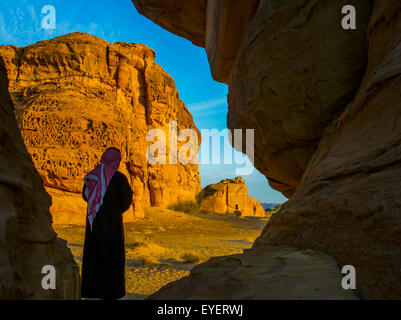 Vorislamische archäologische Stätte; Madain Saleh, Saudi-Arabien Stockfoto