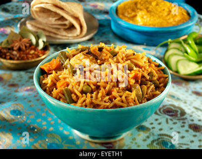 INDISCHE VEGETARISCHE BIRYANI CURRY Stockfoto