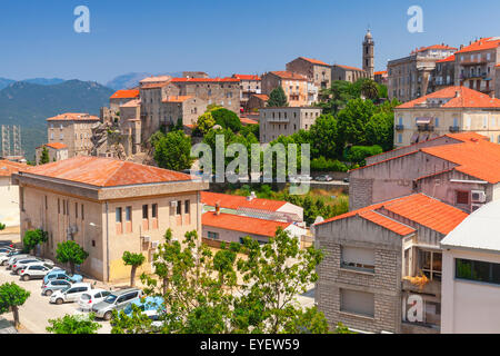 Alte Stadt Stadtbild. Sartène, Korsika, Frankreich Stockfoto