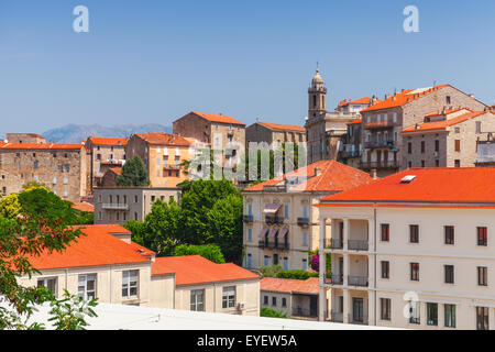 Sartène, Korsika, Frankreich. Antike Stadt Stadtbild Stockfoto