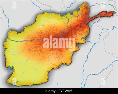 Afghanistan-Karte Stockfoto