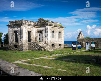 Die Ruinen von Aipelo, einem ehemaligen portugiesischen Gefängnis; Timor-Leste Stockfoto