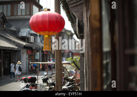 Yandai Xiejie Hutong Gegend neben HouHai See, in Peking, China Stockfoto