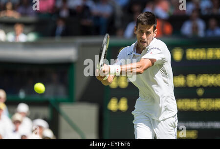 29.06.2015. die Wimbledon Tennis Championships 2015 statt in The All England Lawn Tennis and Croquet Club, London, England, UK. Stockfoto