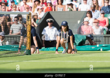 04.07.2015. die Wimbledon Tennis Championships 2015 statt in The All England Lawn Tennis and Croquet Club, London, England, UK. Stockfoto