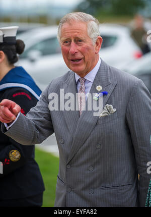 Seine königliche Hoheit der Prinz von Wales besucht Gloucester Dienstleistungen auf Autobahn M5 Richtung Süden in Gloucestershire. Stockfoto