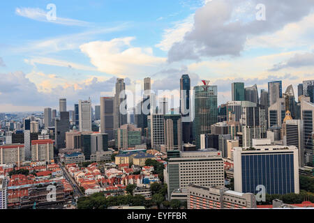 Luftaufnahme von Singapur von der Aussichtsplattform des The Pinnacle@Duxton, eine öffentliche Wohnanlage in Singapur. Für S$ 5, anyon Stockfoto