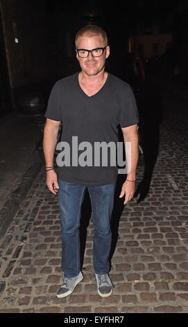 Heston Blumenthal gesehen genießen einen Burschen Abend mit seinem Sohn auf die Chiltern Firehouse Featuring: Heston Blumenthal wo: London, Vereinigtes Königreich bei: 27. Mai 2015 Stockfoto