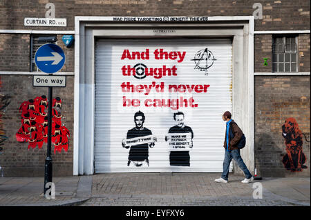 Street Art In Shoreditch, East London, London, Großbritannien Stockfoto