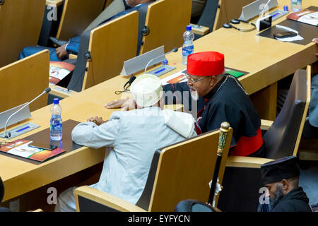 Addis Abeba, Äthiopien. 28. Juli 2015. Führer der Religionen erwarten die Ankunft von Präsident Obama am 28. Juli 2015, im AU Conference Centre in Addis Abeba, Äthiopien. Bildnachweis: Dereje Belachew/Alamy Live-Nachrichten Stockfoto