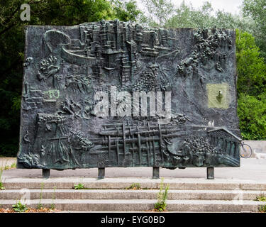 Berlin Volkspark Friedrichshain der internationalen Brigaden, Brigadas Internacionales Denkmal für spanischen Bürgerkrieg freiwillige Stockfoto