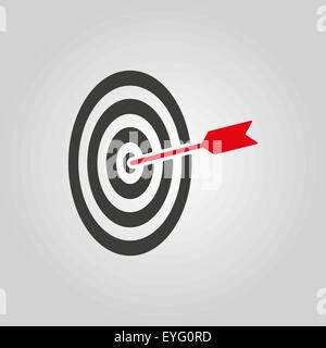 Das Zielsymbol. Zielsymbol. Wohnung Stock Vektor