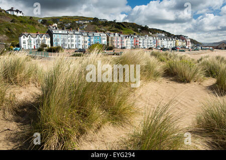 Großbritannien, Wales, Gwynedd, Aberdovey, direkt am Meer befindet sich hinter Dünen Stockfoto