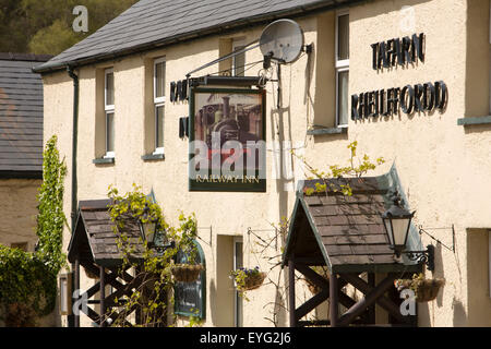 Großbritannien, Wales, Gwynedd, Abergynolwyn, Railway Inn, Dorfkneipe, benannt nach dem Tal-y-Llyn Linie Stockfoto