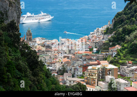 Italien, Kampanien, Amalfiküste, Amalfi und das Tal der Mühlen von Pontone Stepway, Lattari Berge Stockfoto