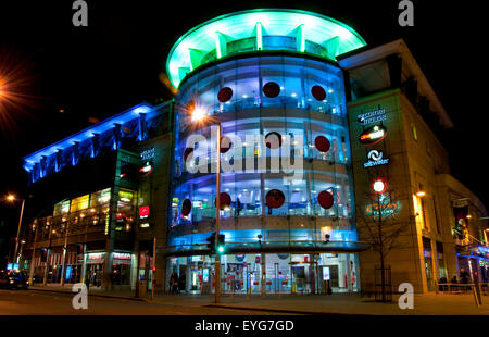 Das Cornerhouse in Nottingham City bei Nacht, Nottinghamshire, England UK Stockfoto