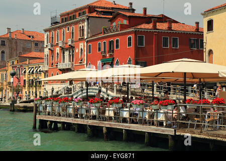 Terrazza del Casin dei Nobili Restaurant, Zattere Ufer, Venedig Stockfoto