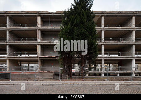 Berlin, Deutschland, Betonskelett von vorgefertigten in Berlin Oberschoeneweide Stockfoto