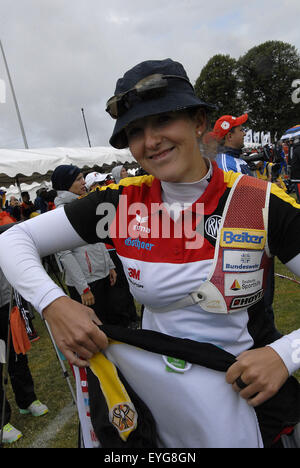 Kopenhagen, Dänemark. 29. Juli 2015. Elena Richter aus Deutschland bei ihrem Sport Seassion bei World Archery Championshiips 26 Juli - 2. august 2015 in Kopenhagen, Dänemark-Credit: Francis Dean/Alamy Live News Stockfoto