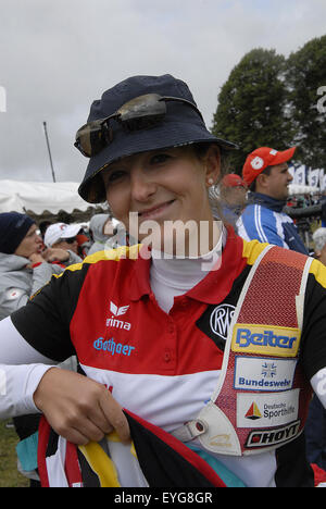 Kopenhagen, Dänemark. 29. Juli 2015. Elena Richter aus Deutschland bei ihrem Sport Seassion bei World Archery Championshiips 26 Juli - 2. august 2015 in Kopenhagen, Dänemark-Credit: Francis Dean/Alamy Live News Stockfoto