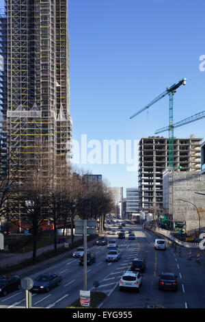 Hamburg, Deutschland, Teilabriss des ehemaligen Gebäude HSDG Stockfoto