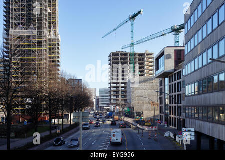 Hamburg, Deutschland, Teilabriss des ehemaligen Gebäude HSDG Stockfoto