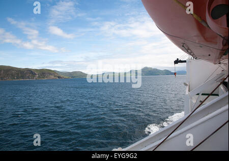 Fernblick über Meer nach Lismore Insel, Argyll and Bute, Scotland, UK Stockfoto