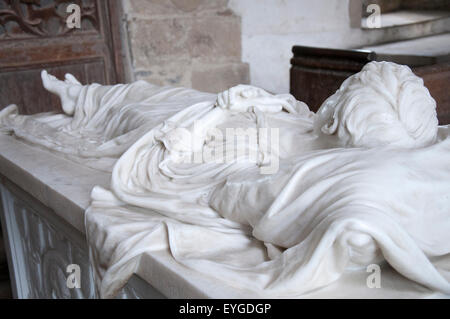 Denkmal für Robert Charles John Manieren, Herrn Haddon (1885 – 1894) in der Kapelle des Haddon Hall in Bakewell, Derbyshire England UK Stockfoto