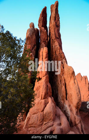 Eine überzeugende Rock-Struktur in den Garten der Götter, Colorado Stockfoto