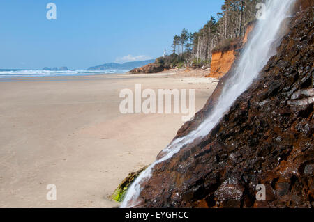 Küste Wasserfall, Cape Lookout State Park, Oregon Stockfoto