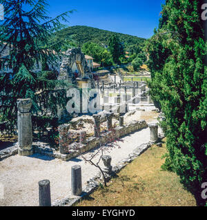 "La Villasse" römische Viertel bleibt, Vaison-la-Romaine, Vaucluse, Provence, Frankreich Stockfoto