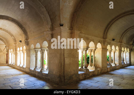 Der Kreuzgang im Maison de Sante Paulus Kloster Saint Remy Stockfoto