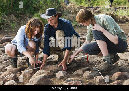 Äthiopien, Süd-West-Äthiopien, Omo-Tal, südlichen Mursiland, Archäologie arbeiten; Dirikoro Stockfoto