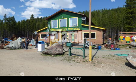 Größte jade Jade City Minen in Welt Cassiar Mountains Cassiar Highway Vancouver BC Kanada Bergbau kostbaren Edelsteine Edelstein Stockfoto