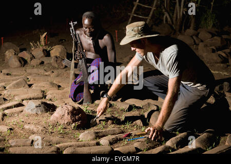 Äthiopien, Süd-West-Äthiopien, Omo-Tal, südlichen Mursiland, Archäologie arbeiten; Dirikoro Stockfoto